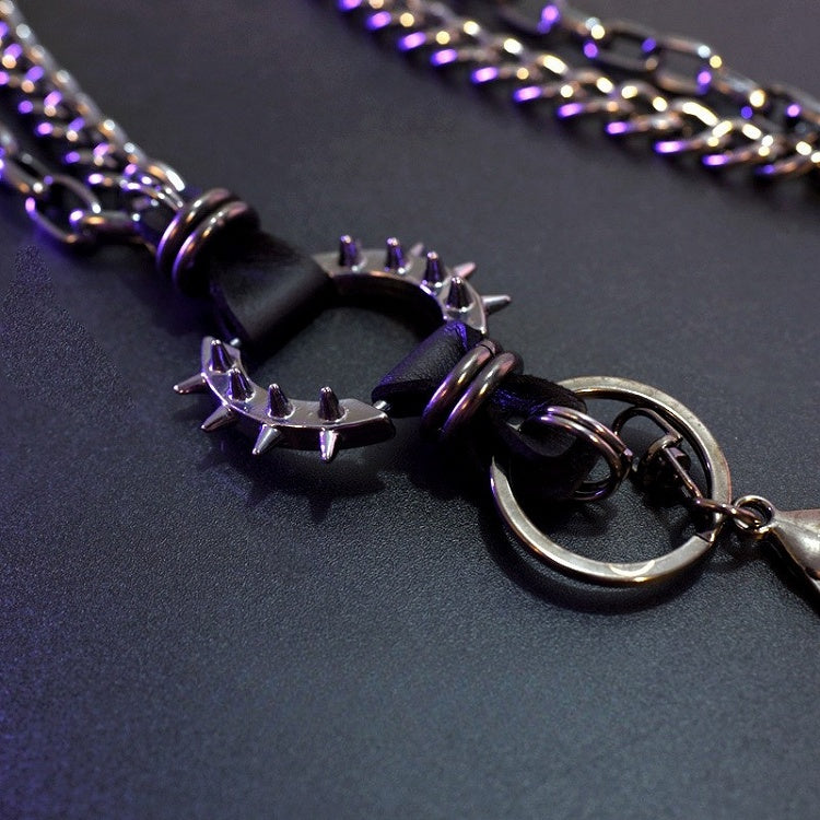 Black Waist Chain + Black Star Details Waist Belt