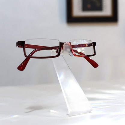 Cyberpunk Gothic Wine Red/Black Half-Frame Glasses