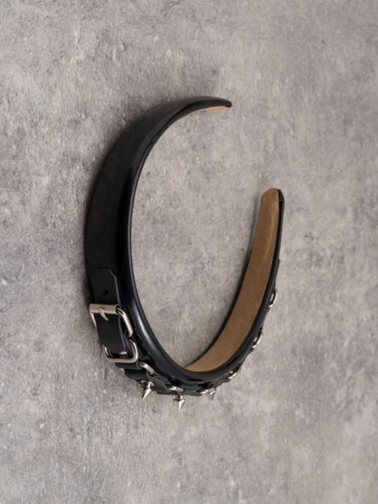 Black Gothic Buckle Decorated Studs Design KC