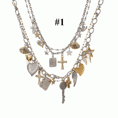 6 Options Punk Cross Charm Necklace/Waist Chain