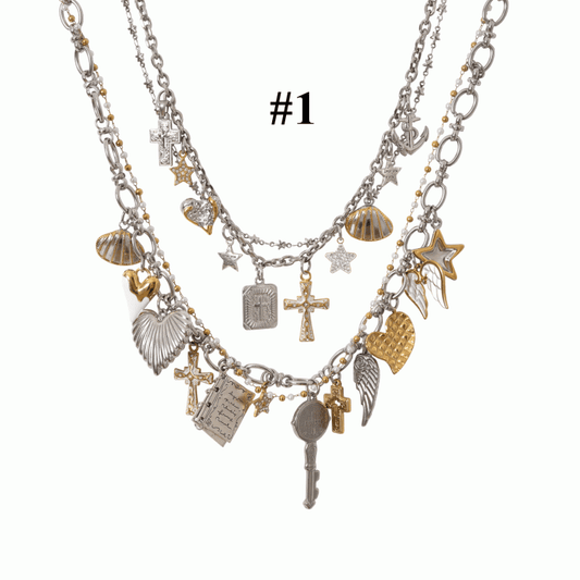 6 Options Punk Cross Charm Necklace/Waist Chain