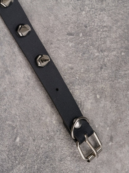 Black Gothic Cross Pendant Studs Design Choker