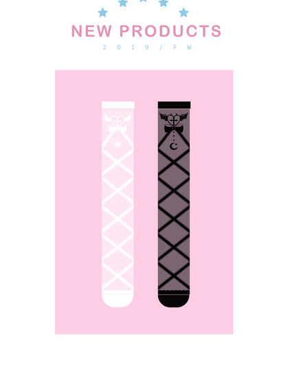 Devil/Angel Wings Heart Pattern Lolita Stockings /Socks