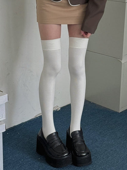 Off-white/Black/Dark Grey/Grey/Coffee Paw Thicken Overknee Stockings