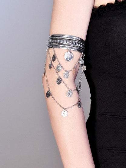 Silver/Gold Cyberpunk Chains Arm Cuff
