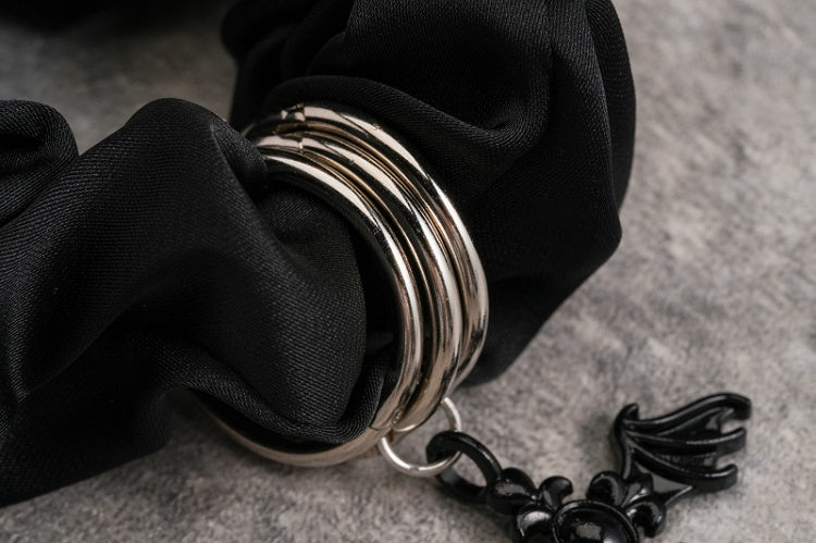 Black Gothic Cross Scrunchie