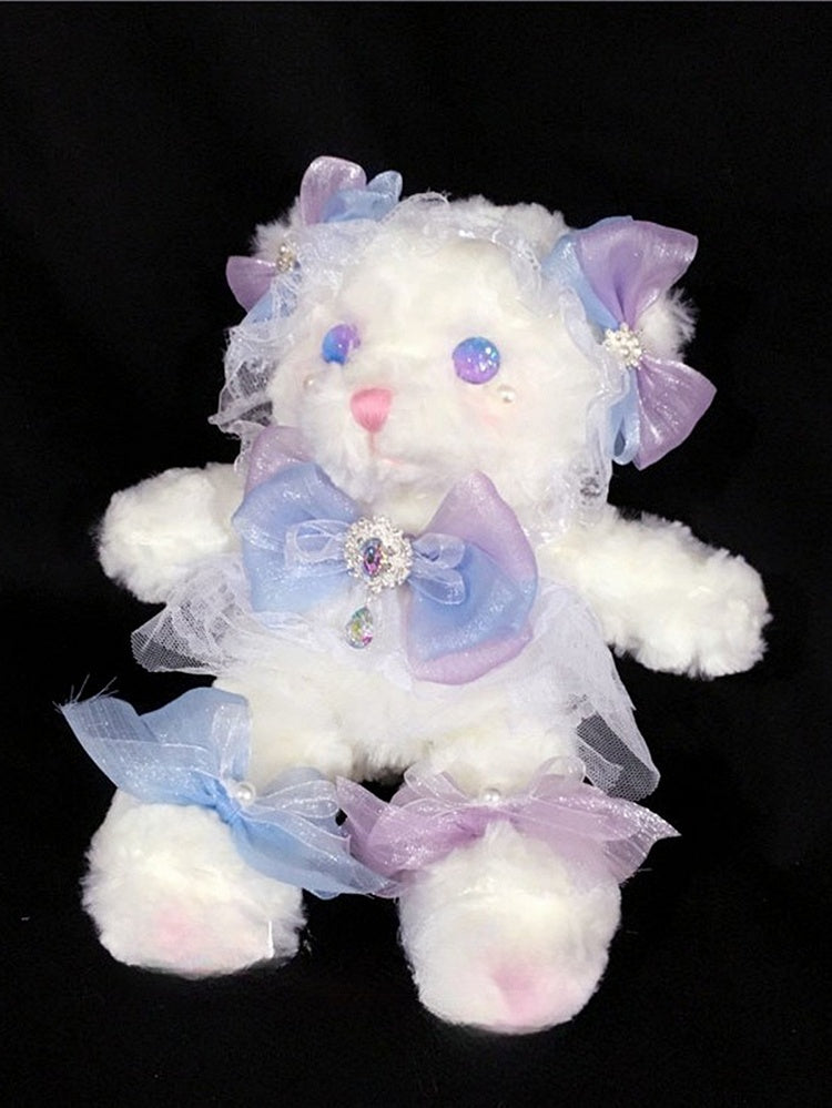 Blue & Purple Plush Bear Shoulder Bag
