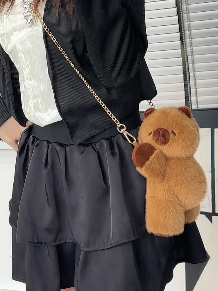Cute Capybara Brown 21cm/30cm/45cm Plush Backpack/Crossbody