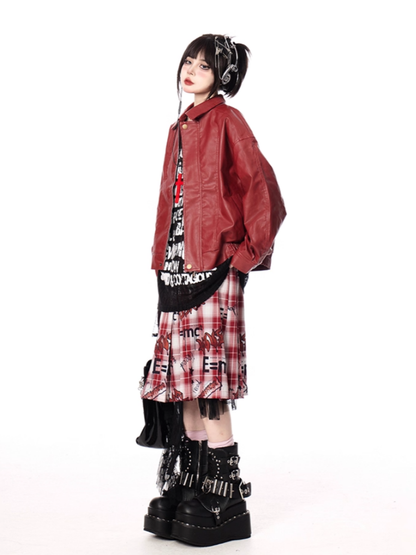 Red Plaid Waist Accessory