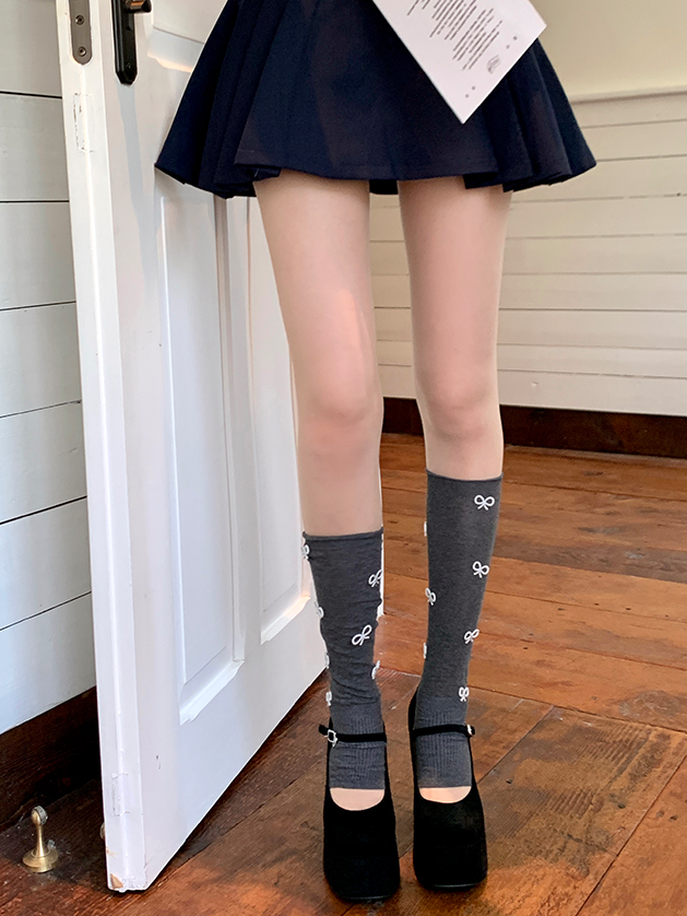 Pink/White/Green/Blue/Light Grey/Dark Grey/Black Ballet Style Beaded Bowknots Leg Warmers