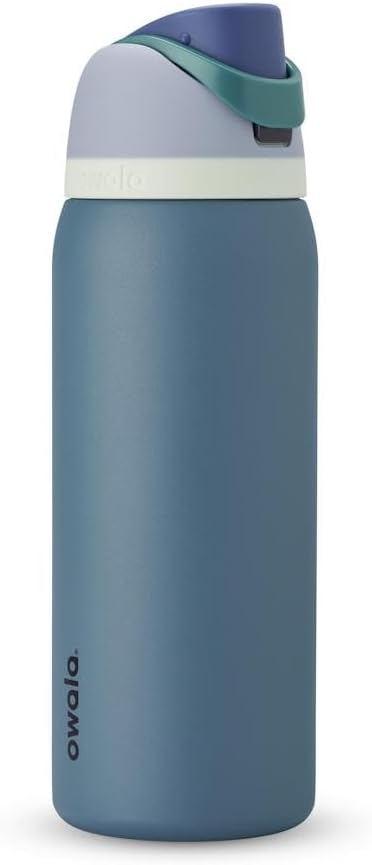 Owala FreeSip Insulated Stainless Steel Water Bottle with Straw for Sports, Travel, and School BPA-Free Sports Water Bottle, 24 oz, Beach House