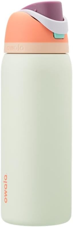 Owala FreeSip Insulated Stainless Steel Water Bottle with Straw for Sports, Travel, and School BPA-Free Sports Water Bottle, 24 oz, Beach House