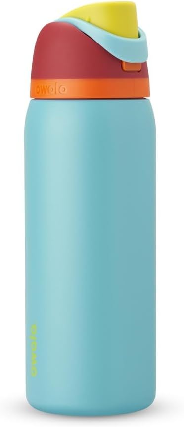 Owala FreeSip Insulated Stainless Steel Water Bottle with Straw for Sports, Travel, and School BPA-Free Sports Water Bottle, 24 oz, Beach House