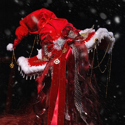 Red & White Wizard Halloween Witch Hat 2 Options