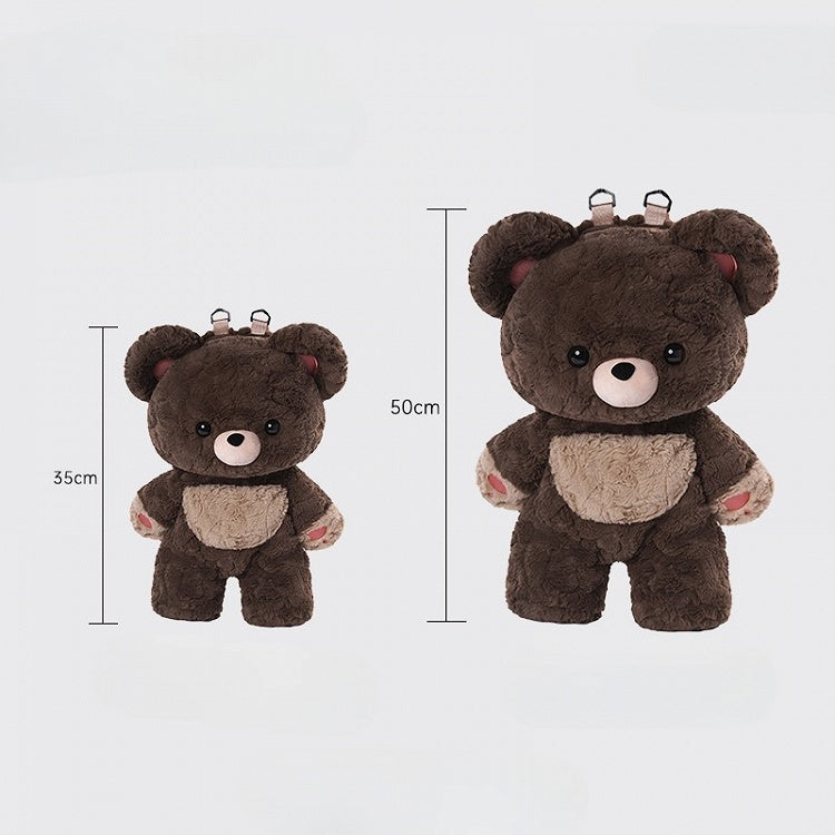 Brown Bear Plush Backpack Detachable Shoulder Straps Middle/Large Size