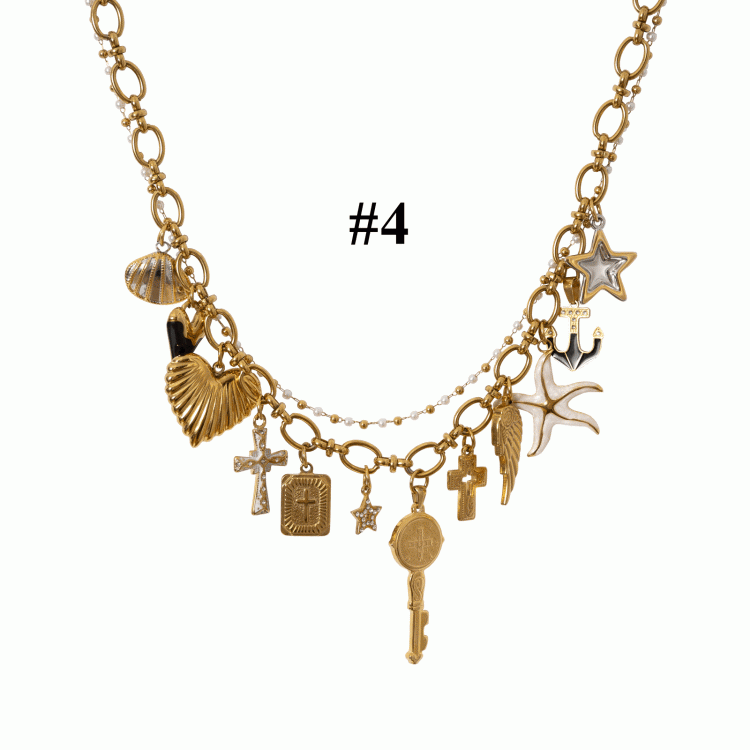 6 Options Punk Cross Charm Necklace/Waist Chain