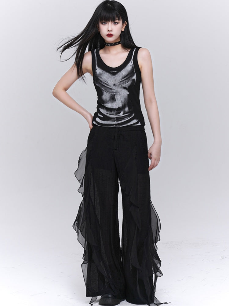 White/Black Glomorous Slim-fitting Tank Top