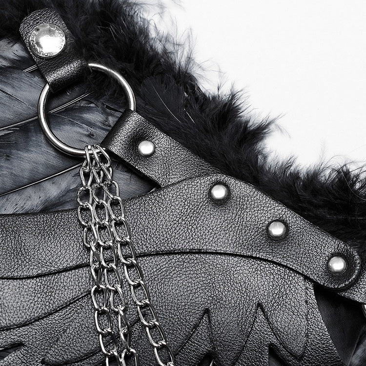 Black Punk Feather Wing Harness