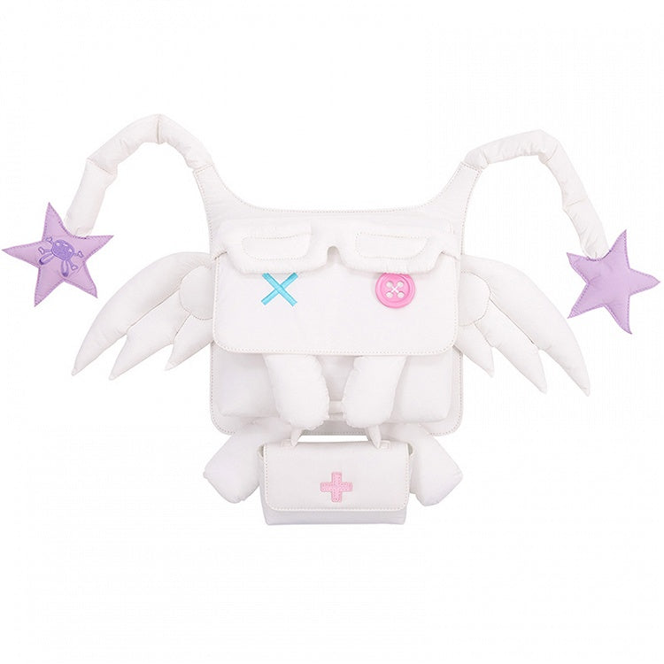 Black/White Yumi Kawaii Cross Elf Wings Bag