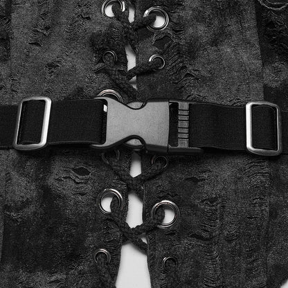 Dark Gray Punk Halter Vest