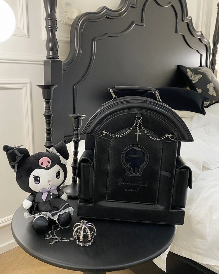 Gothic Black Gravestone-Shaped Ita Backpack