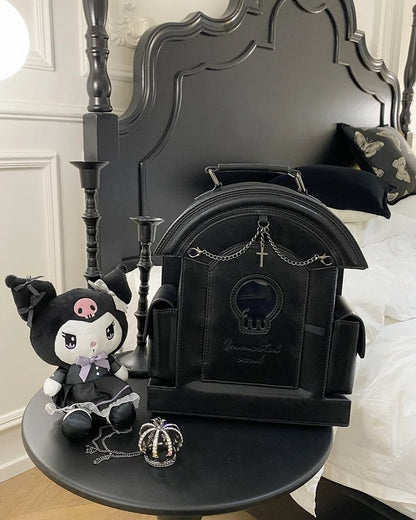 Gothic Black Gravestone-Shaped Ita Backpack