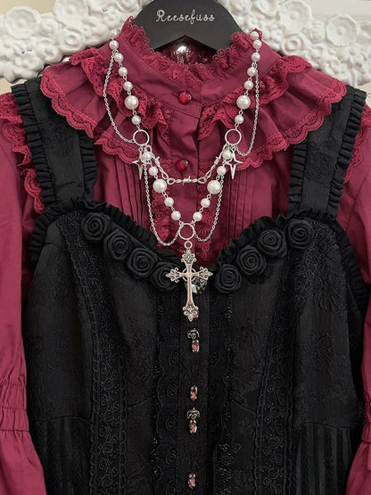 Bead Details Y2K Punk Cross Necklace