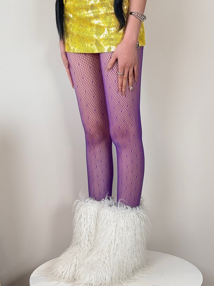 7 Color Options Y2K Polka-dot Pattern Tights