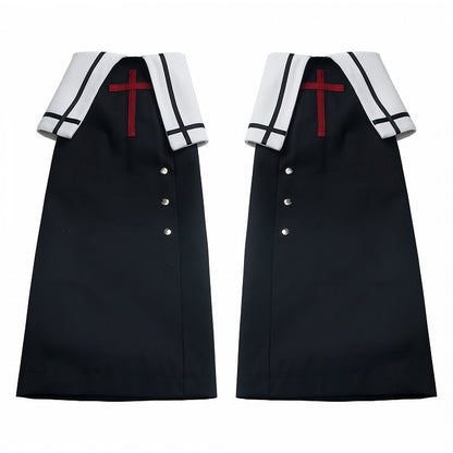 Black Cross Studs Decorated Leg Warmers