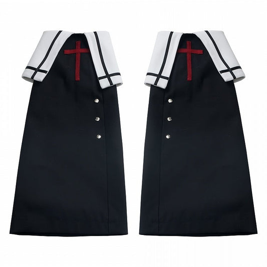 Black Cross Studs Decorated Leg Warmers