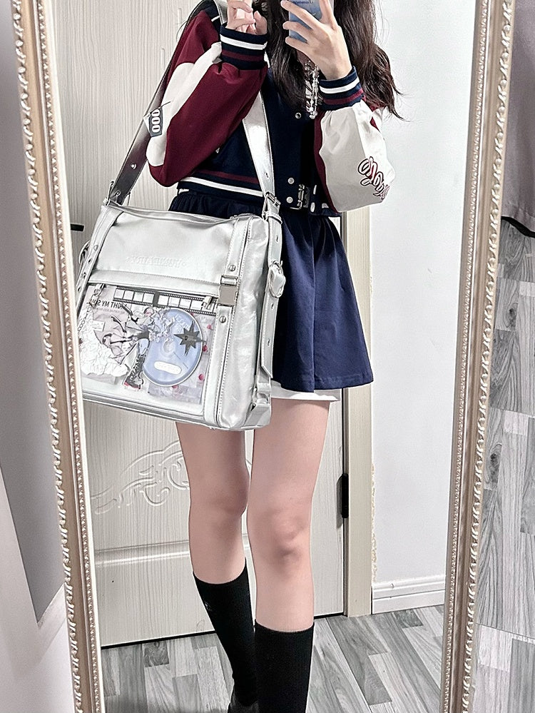 Silver Stud Detail Buckle Strap Ita Bag