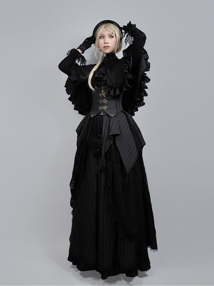 Gothic Black PU Steampunk Corset Belt