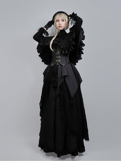 Gothic Black PU Steampunk Corset Belt