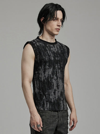 Black and Gray Goth Daily Tank Top