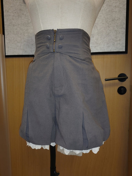 Ouji Lolita Dark Gray Shorts + Corset Belt + Detachable Train