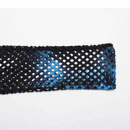 Black and Blue Punk Tie-dyed Mesh Leggings