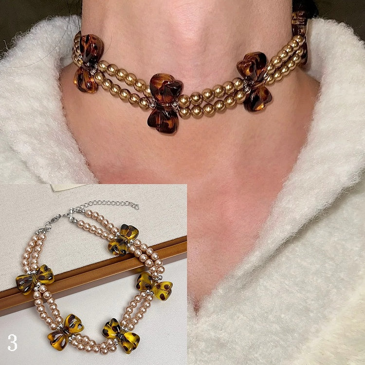 4 Options Leopard Pattern Necklace/Choker