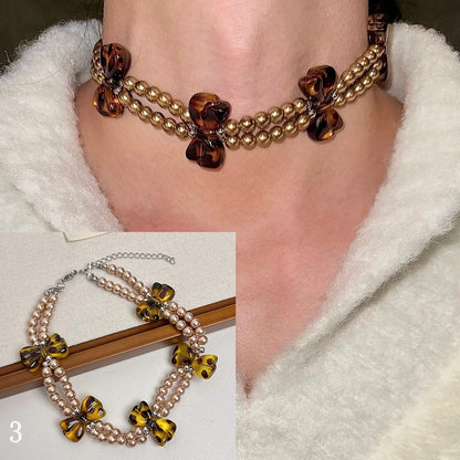 4 Options Leopard Pattern Necklace/Choker