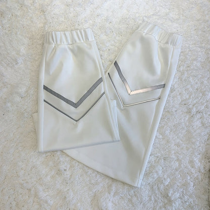 White Futuristic Cyberpunk Buckle Strap Jersey Maid Jirai Kei Full Set