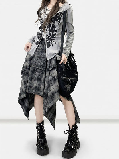 Gray Bittersweet Print Design Jacket