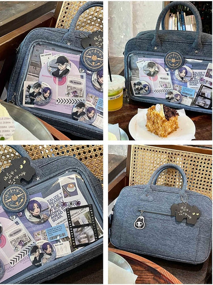 Kitty Decorated Large Capacity Crossbody Ita Bag White/Silver/Brown/Black/Blue/Yellow