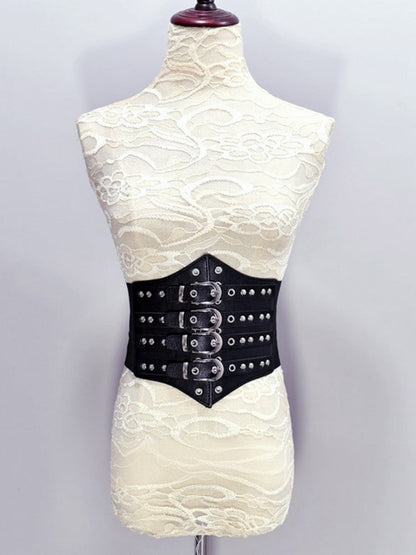 Black Gothic Punk Corset Belt