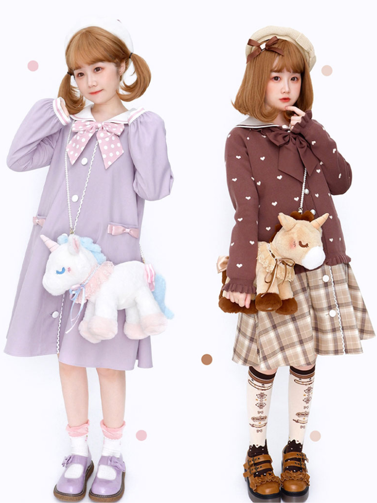 Sweet Unicorn Plush Crossbody Bag