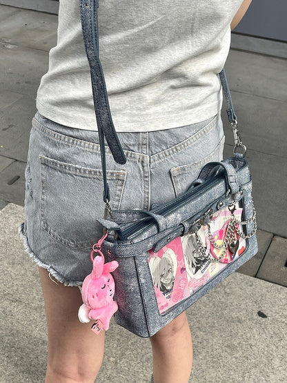 Detachable Chains Dusty Blue Ita Shoulder Bag