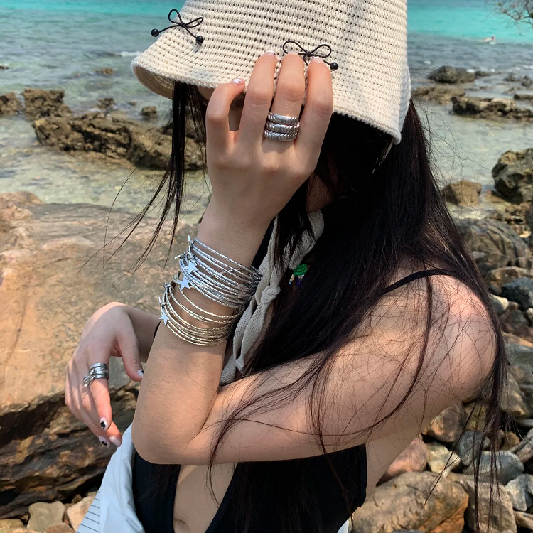 Gold/Silver/Brown/Black Y2K Star Bracelet