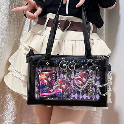 Detachable Chains Black Ita Shoulder Bag