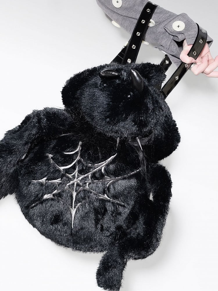 Black Spider Plush Backpack