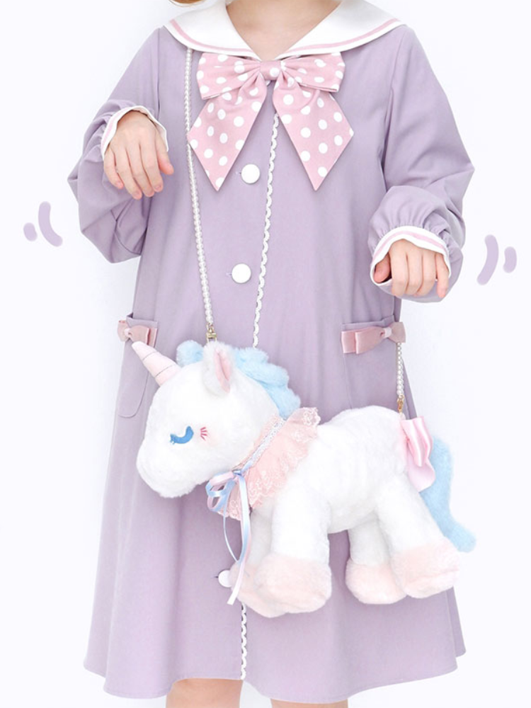 Sweet Unicorn Plush Crossbody Bag