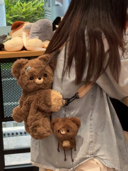 Cute Teddy Brown 23cm/30cm/42cm Plush Backpack/Crossbody