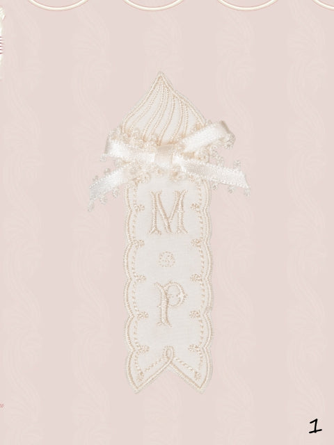 Creamy Embroidered Brooch